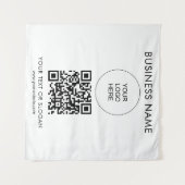 Event Seminar Party Logo Tekst QR Code Sjabloon Wandkleed (Voorkant (horizontaal))