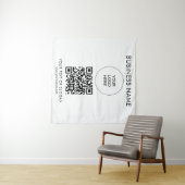 Event Seminar Party Logo Tekst QR Code Sjabloon Wandkleed (In Situ (horizontaal))
