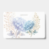Event Stylist Powder Blue Hydrangea Waterverf Badge (Achterkant)