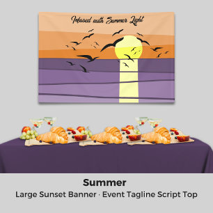 Event Tagline Script Top · Grote Sunset-banner Spandoek