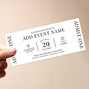 Event Ticket Company Logo Geef één toegangspas toe Kaart
