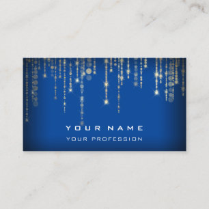 Event Wedding Planner Black White Blu Gold Strings Visitekaartje