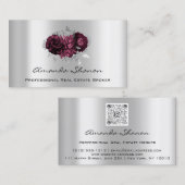 Event Wedding Planner Marsala Silver Logo QRCODE Visitekaartje (Voorkant / Achterkant)