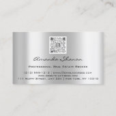 Event Wedding Planner Marsala Silver Logo QRCODE Visitekaartje (Achterkant)