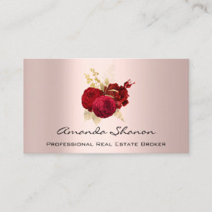 Event Wedding Planner Red Gold Rozen Logo QR CODE Visitekaartje