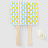 ÉVENTAIL レモン(ストライプ)  ハンドファン (Devant et derrière)