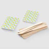 ÉVENTAIL レモン(ストライプ)  ハンドファン (Non-assemblé)