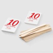 Éventail 10e anniversaire ajouter nom date année rouge modè (Non-assemblé)