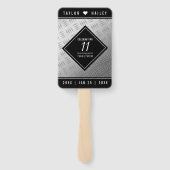 Éventail 11ème anniversaire de Mariage en acier (Dos)