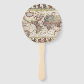 Éventail 1652 Carte du monde, Doncker Sea Atlas Carte du mo (Dos)