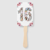 Éventail 16e anniversaire Photo Collage Rose Fleur Fille Bl (Devant)