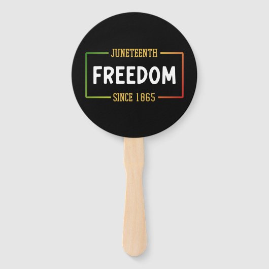 Éventail 1865, 1865, fête de la liberté noire (Devant)