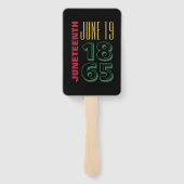 Éventail 19 juin 1865 Typographie Histoire noire (Dos)