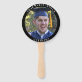 Éventail 2023 Diplômé Inspirational Photo Gold Noir (Dos)