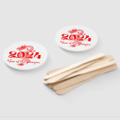 Éventail 2024 Année du Nouvel An chinois du Dragon (Non-assemblé)