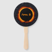 Éventail 2024 Éclipse solaire totale Date Ciel étoilé (Dos)