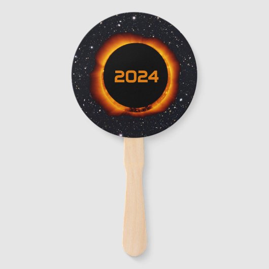 Éventail 2024 Éclipse solaire totale Date Ciel étoilé (Devant)