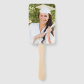 Éventail 2024 Photo personnalisée Black White Graduation (Dos)