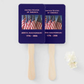 Éventail 250e anniversaire USA Patriotic American Flags (Devant et derrière)