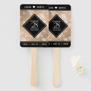 Éventail 28e anniversaire du Mariage de lin élégant