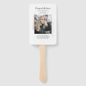 Éventail 2 Photos Graduation Modern Script Grad (Dos)