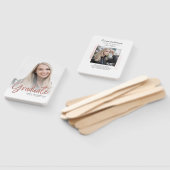 Éventail 2 Photos Graduation Modern Script Grad (Non-assemblé)