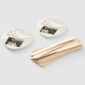 Éventail 30 and Fabulous Gold Glitter Photo 30th Birthday  (Non-assemblé)