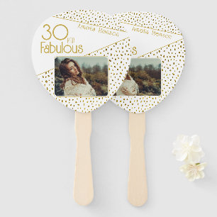 Éventail 30 ans et Fabuleux Paillettes Dorées Photo 30e Ann