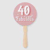 Éventail 40 et Fabulous Pink Photo 40e anniversaire (Devant)