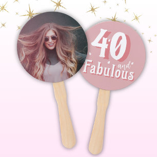 Éventail 40 et Fabulous Pink Photo 40e anniversaire