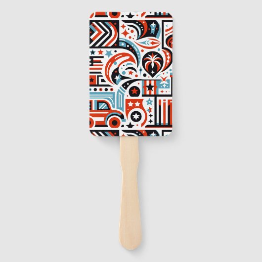 Éventail 4 juillet Motif génératif (Dos)