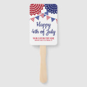 Éventail 4 juillet Parade de fête Rouge Blanc Bleu Personna (Dos)