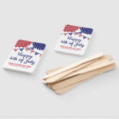 Éventail 4 juillet Parade de fête Rouge Blanc Bleu Personna (Non-assemblé)