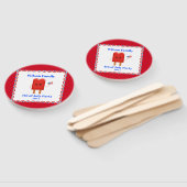 Éventail 4 juillet Parti Cute Patriotic Popsicle (Non-assemblé)
