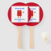 Éventail 4 juillet Parti Cute Patriotic Popsicle (Devant et derrière)