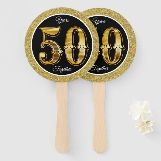 Éventail 50e anniversaire (Devant et derrière)