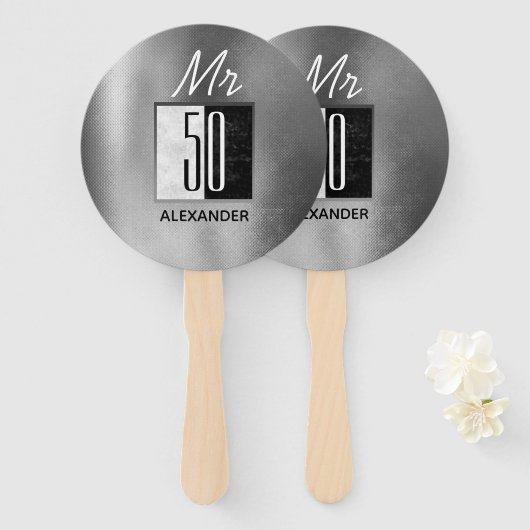 Éventail 50e anniversaire (Devant et derrière)