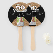 Éventail 60 et Fabulous Gold Parties scintillant 2 Photo 60 (Devant et derrière)