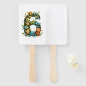 Éventail 6 Anniversaire Tortue de mer Tortue Thème Party 6  (Devant et derrière)