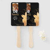 Éventail 80 and Fabulous Gold Foliage 80th Birthday Photo (Devant et derrière)