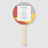 Éventail 80s Pop art Memphis style programme de mariage (Dos)