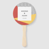 Éventail 80s Pop art Memphis style programme de mariage (Devant)