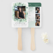 Éventail À la Mémoire de Services de verdure d'eucalyptus (Devant et derrière)