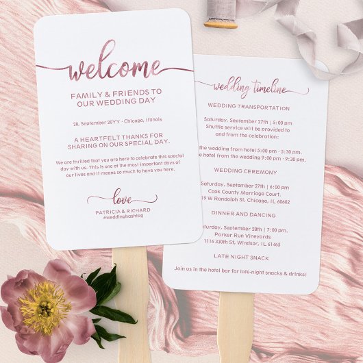 Éventail à main chic pour le jour du mariage avec