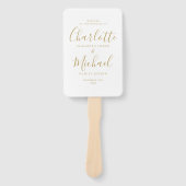 Éventail à main de programme de mariage à signatur (Devant)