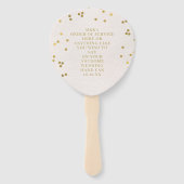 Éventail à main pour mariage en rose poudré et con (Dos)