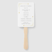 Éventail à main pour ordre de service de mariage A (Dos)
