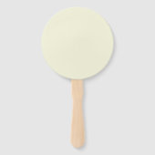 Éventail à main rond beige de programme (Dos)