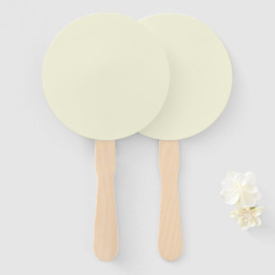 Éventail à main rond beige de programme