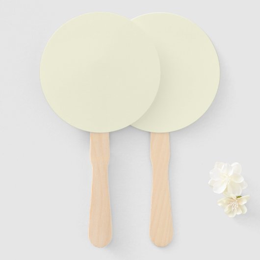 Éventail à main rond beige de programme (Devant et derrière)